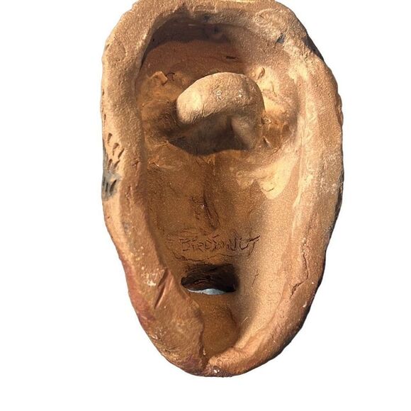 Vintage Southwestern Hand Sculpted Spirit Mask Hallmarked Birdsong Face Mask - Picture 8 of 11